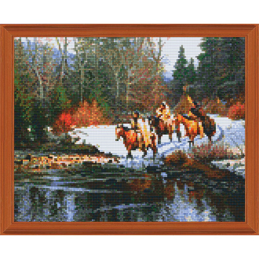 PixelHobby Indian Winter Kit & Frame Mosaic Art Kit