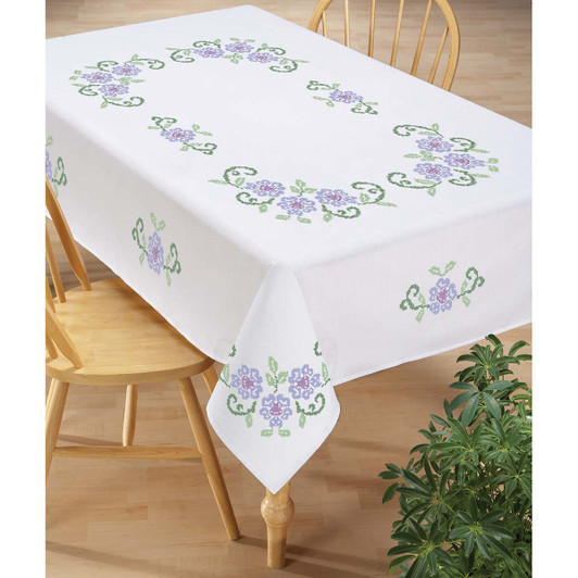 Herrschners Botanical Beauties 50x70" or 60" Round Thread Kit