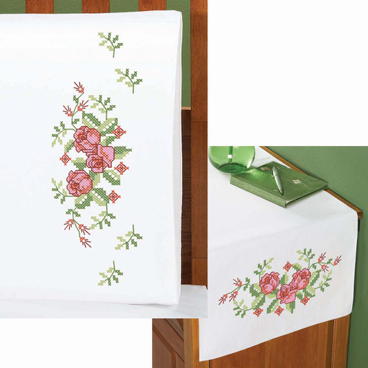 Pillowcase Pair or Dresser Scarf Thread Kit