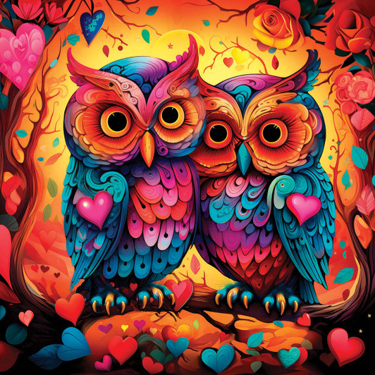 Diamond Art Club Owl Love You Forever Diamond Painting