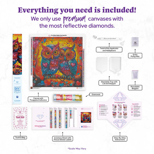 Diamond Art Club Owl Love You Forever Diamond Painting