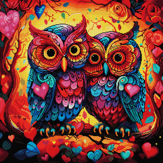 Diamond Art Club Owl Love You Forever Diamond Painting