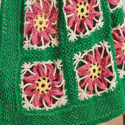Herrschners Fleur Fiesta Throw Crochet Kit