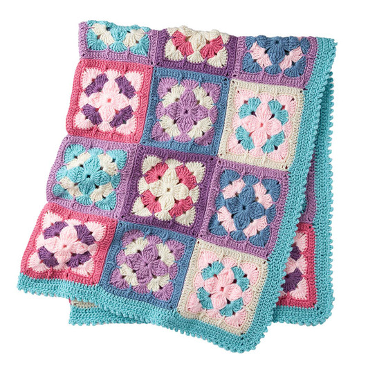 Red Heart Springtime Floral Afghan Crochet Kit