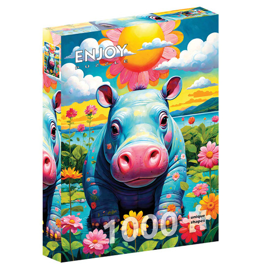 Enjoy Sunny Hippo Jigsaw Puzzle