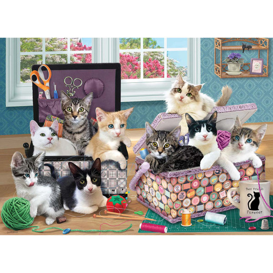 Cobble Hill Crafty Kittens Jigsaw Puzzle