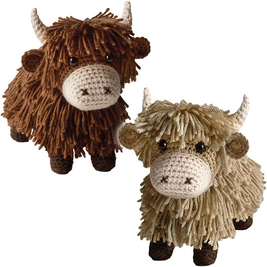 Leisure Arts Amigurumi Highland Cows-Buy Both Crochet Kit