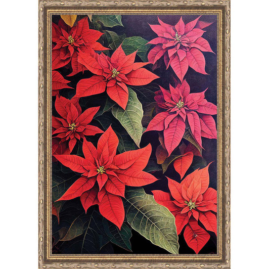 Sunrays Creations Needlearts A Bevy of Festive Poinsettias Counted Cross-Stitch Chart