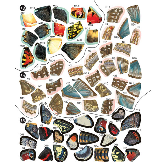 Brain Games Vintage Butterflies Sticker by Number