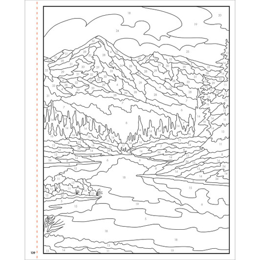Bob Ross Color by Number Coloring Book