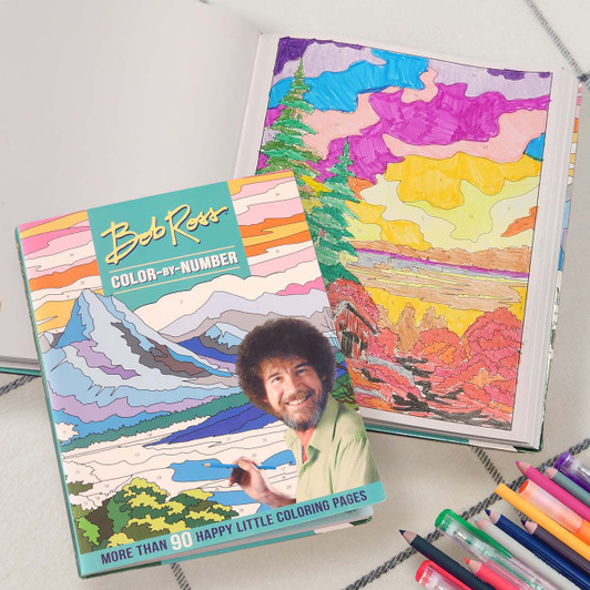 Bob Ross Color by Number Coloring Book