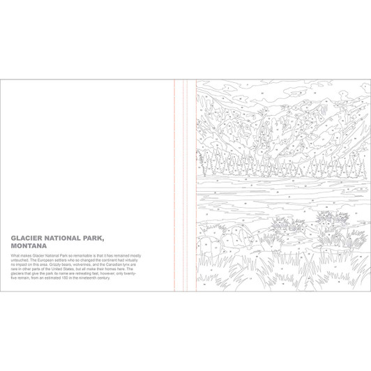 National Parks Color by Number Coloring Book