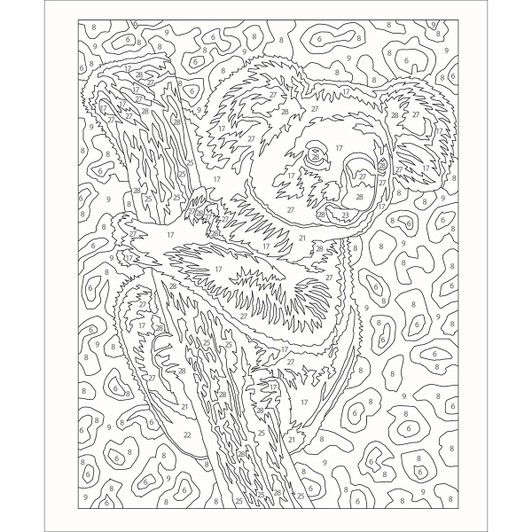 Large Print Happiness Color by Number Coloring Book