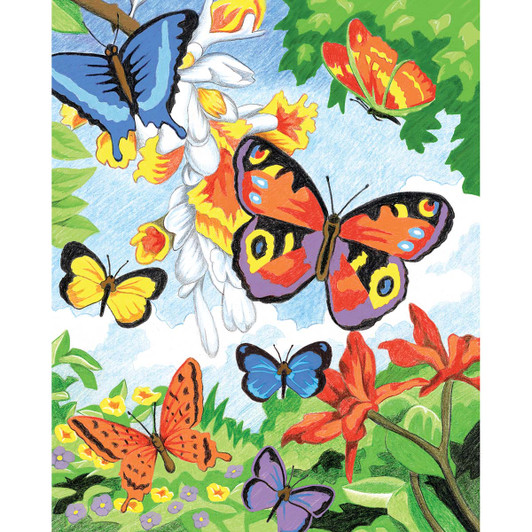 Royal Brush Butterflies Pencil-by-Number