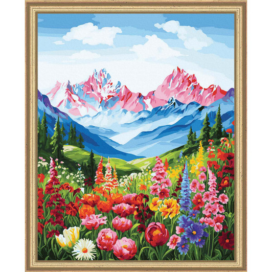 Adbrain Foot at the Mountains Kit & Frame Paint by Number Kit