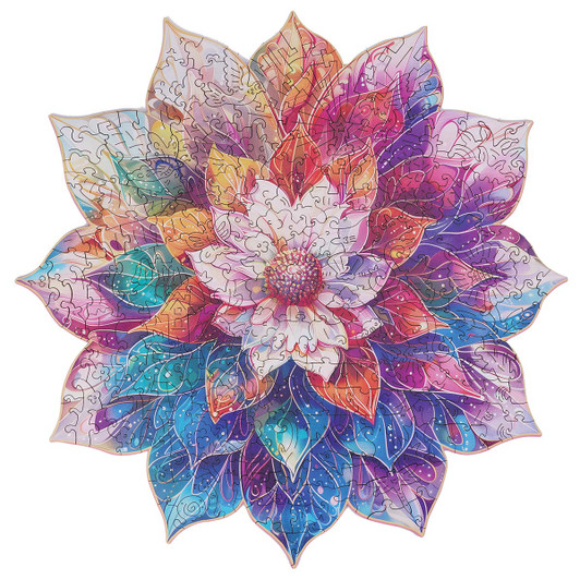 Robotime Mystic Manadala Flower Wooden Jigsaw Puzzle