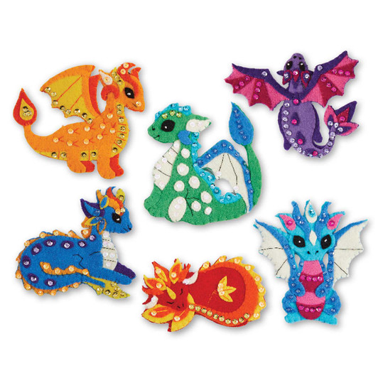 Herrschners Age of the Dragon Felt & Sequin Kit