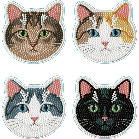 Diamond Dotz Cat Coasters Diamond Painting