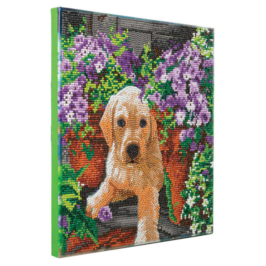 Crystal Art Floral Pup Diamond Painting