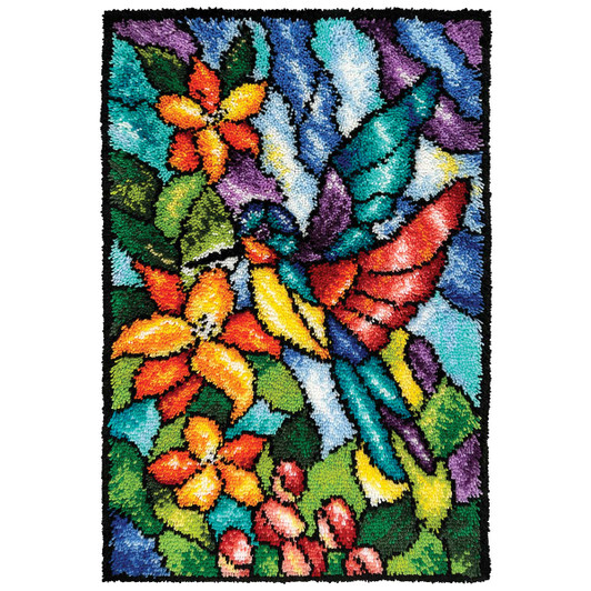 Herrschners Hummingbird Grove Latch Hook Kit