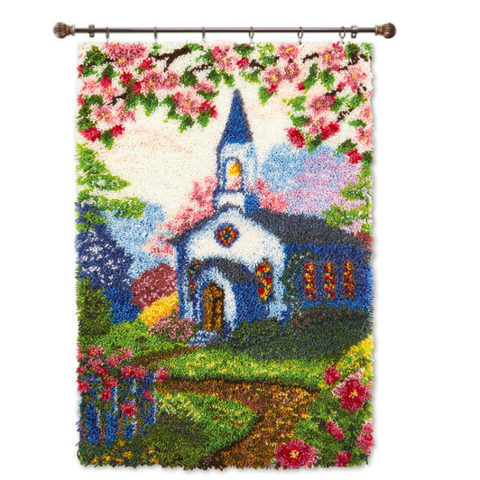 Herrschners Country Church Kit & Hanger Latch Hook Kit