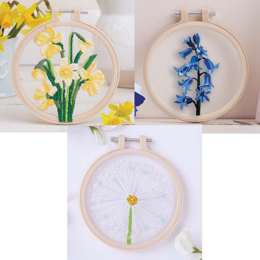 Lovely Garden Embroidery Set Stamped Embroidery Kit