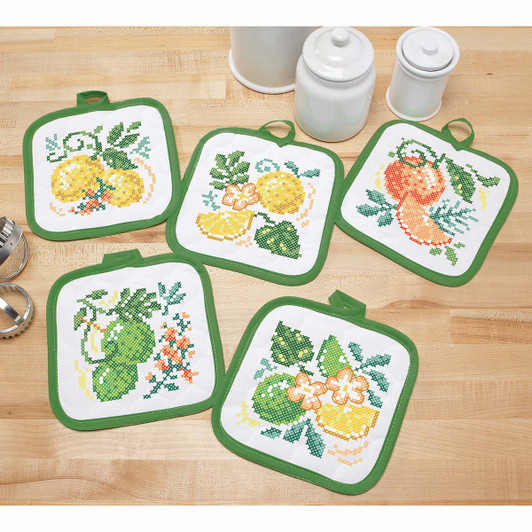 Sunny Citrus Pot Holders Thread Kit