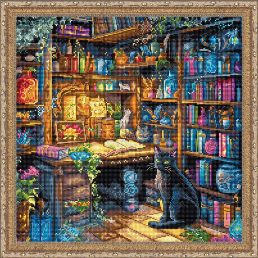 Letistitch Charmed Library Counted Cross-Stitch Kit