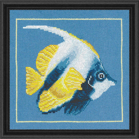 LanArte Yellow Angel Fish Counted Cross-Stitch Kit
