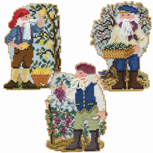 Wichelt Imports, Inc. Mediterranean Santas Ornaments Counted Cross-Stitch Kit