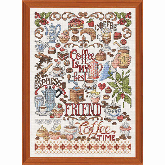 Herrschners Coffee Sampler Counted Cross-Stitch Kit