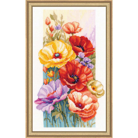 Vervaco Poppies Kit & Frame Counted Cross-Stitch Kit