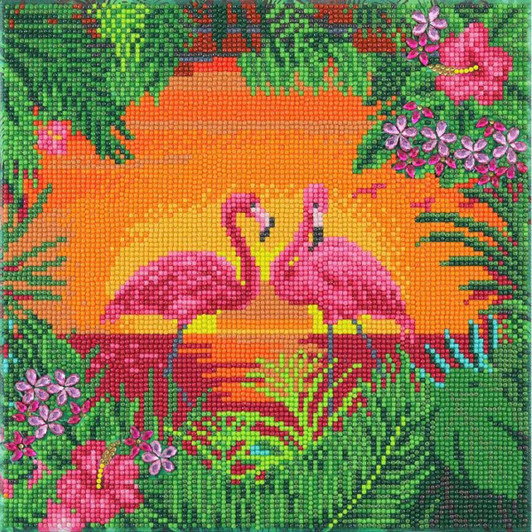 Craft Buddy Fancy Flamingos Diamond Painting