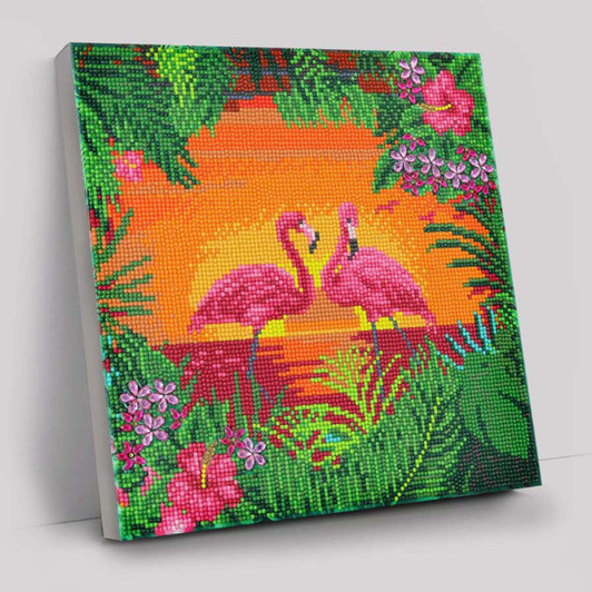 Craft Buddy Fancy Flamingos Diamond Painting