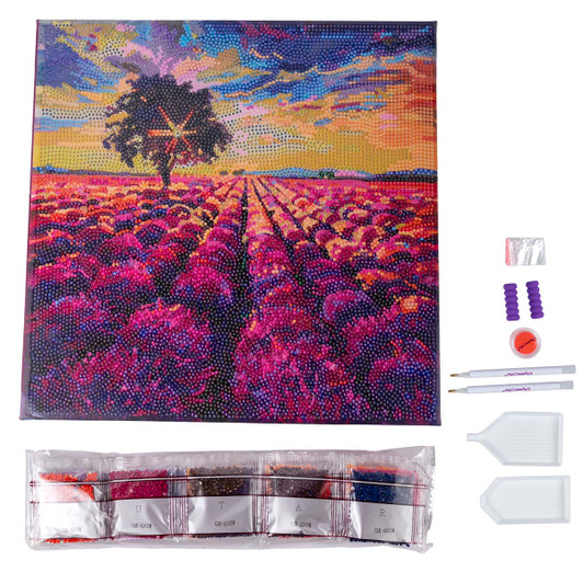 Craft Buddy Lavender Field Diamond Painting