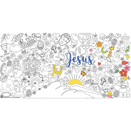 Resurrection Easter Coloring Tablecloth