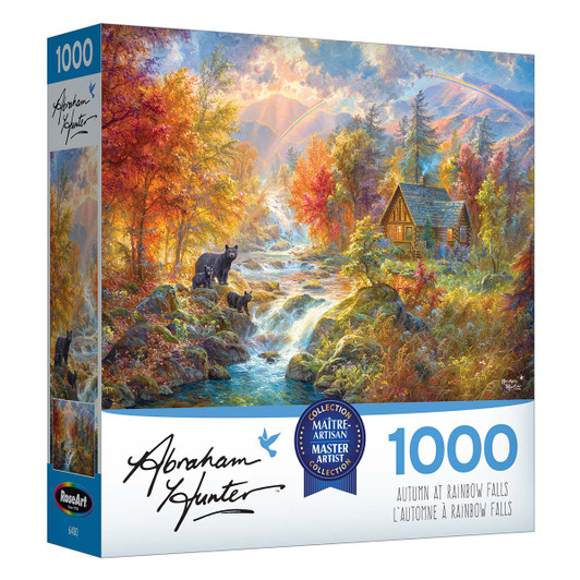 Rose Art Autumn at Rainbow Falls Jigsaw Puzzle
