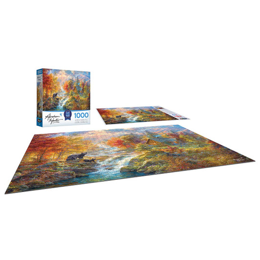 Rose Art Autumn at Rainbow Falls Jigsaw Puzzle