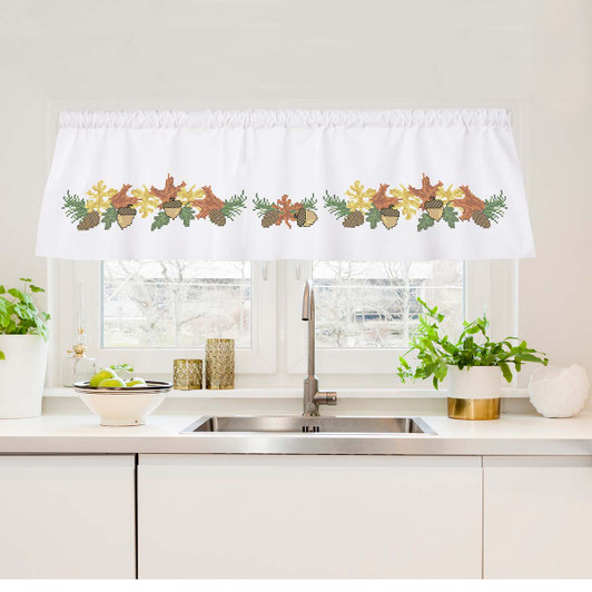 Autumn Arboreal Window Valance