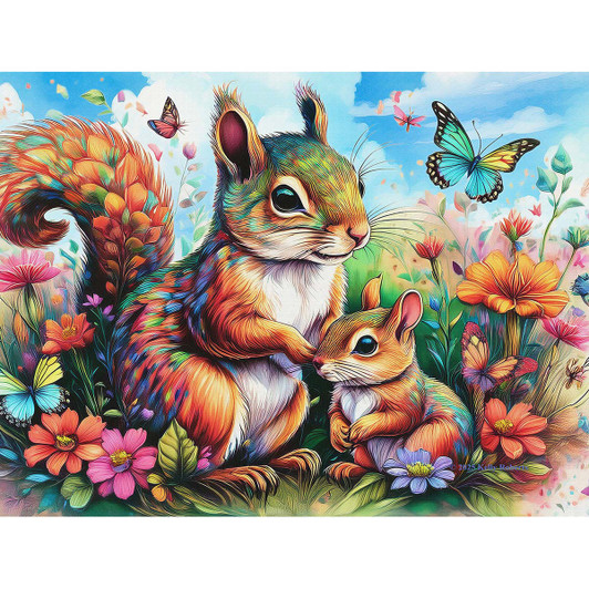 SunsOut Squirrel Family Jigsaw Puzzle