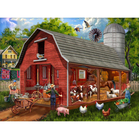 SunsOut The Old Red Barn Jigsaw Puzzle