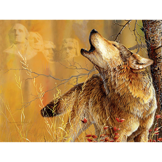 SunsOut Rushmore Wolf Jigsaw Puzzle