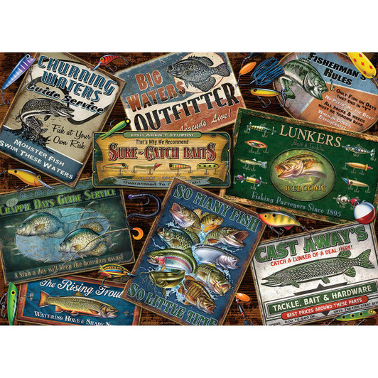 Cobble Hill Fish Signs Jigsaw Puzzle