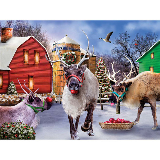 SunsOut Reindeer Farm Jigsaw Puzzle