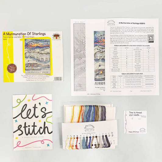 Bothy Threads A Murmuration Of Starlings Counted Cross-Stitch Kit