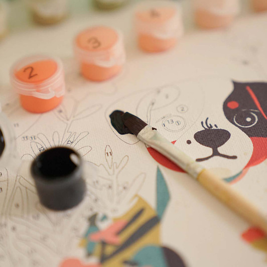 Winnie’s Picks Puppy in the Meadow Paint by Number Kit