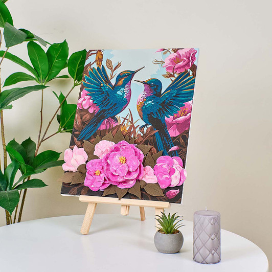 OKTO Hummingbirds in Love Paint by Number Kit