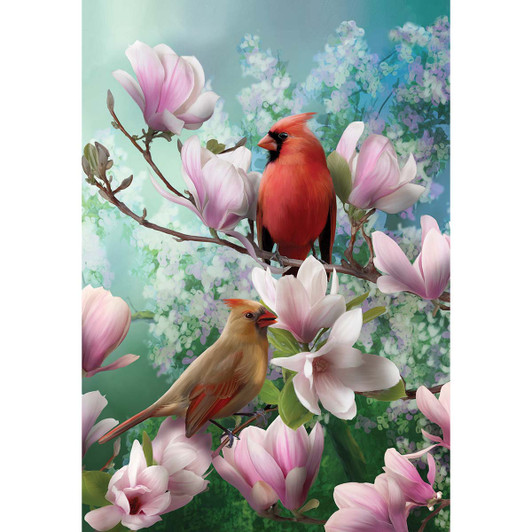 Diamond Art Club Cardinal Family Diamond Painting