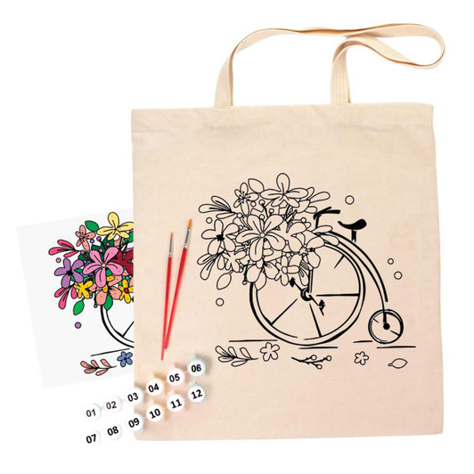 Rosa Flower Bicycle Ecobag Paint Set
