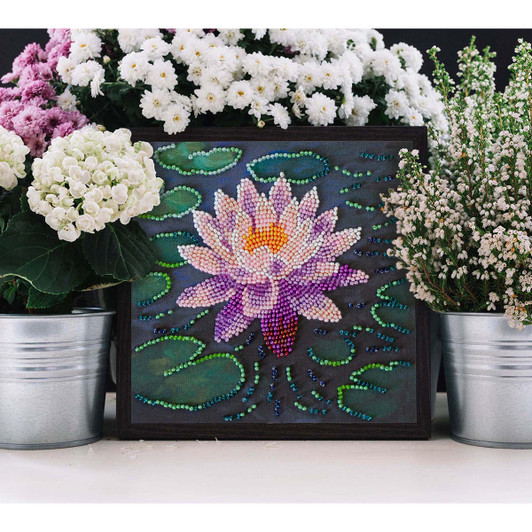 Abris Art Water Lily Beaded Embroidery Kit